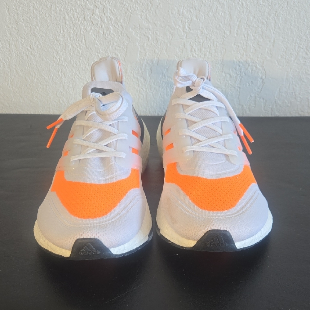 Adidas Men's Athletic Shoes - White and Orange - Picture 3 of 12